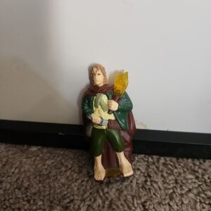 Lord of the Rings Pippin Hobbit Action Figure w/ torch & sword NLP Inc. MFG. BKC